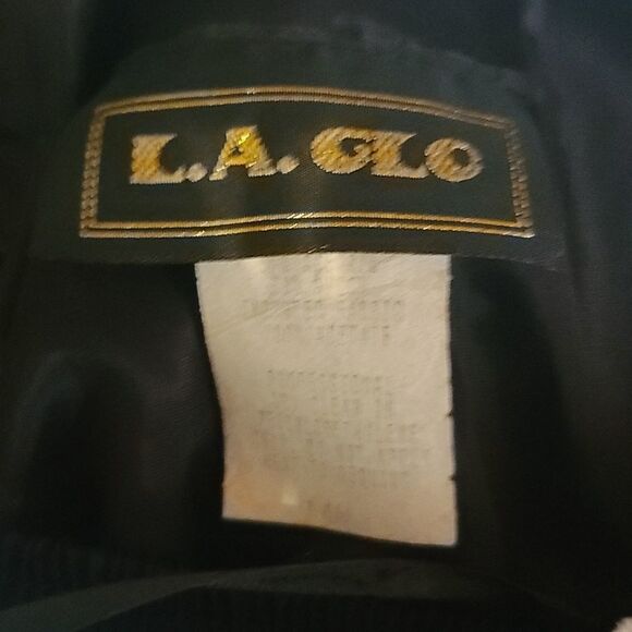 Stunning Vintage L.A. Glo Velvet Beaded Lace Off the shoulder Dress - Picture 8 of 10